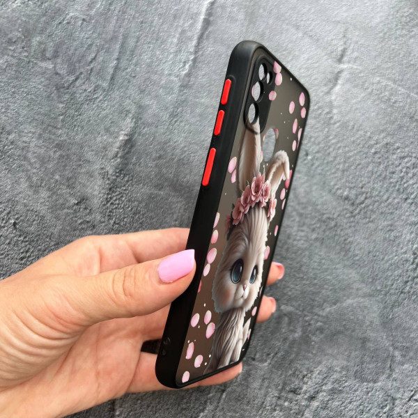 Чохол для Samsung Galaxy M30s / M21 з захистом камери з зайчиком в пелюстках