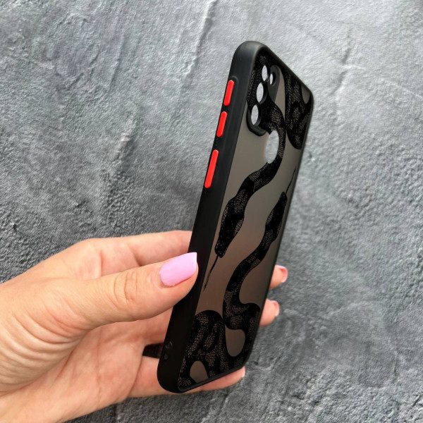 Чехол для Samsung Galaxy M30s / M21 с защитой камеры с черной змеей