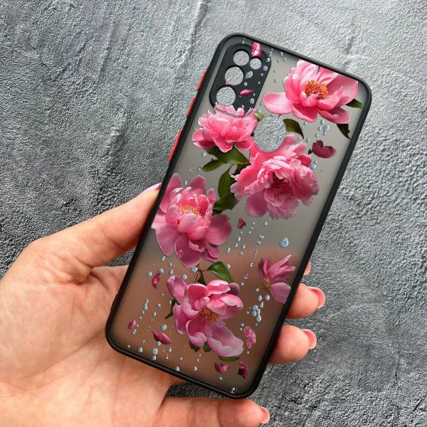 Чехол для Samsung Galaxy M30s / M21 с защитой камеры с цветами и дождем