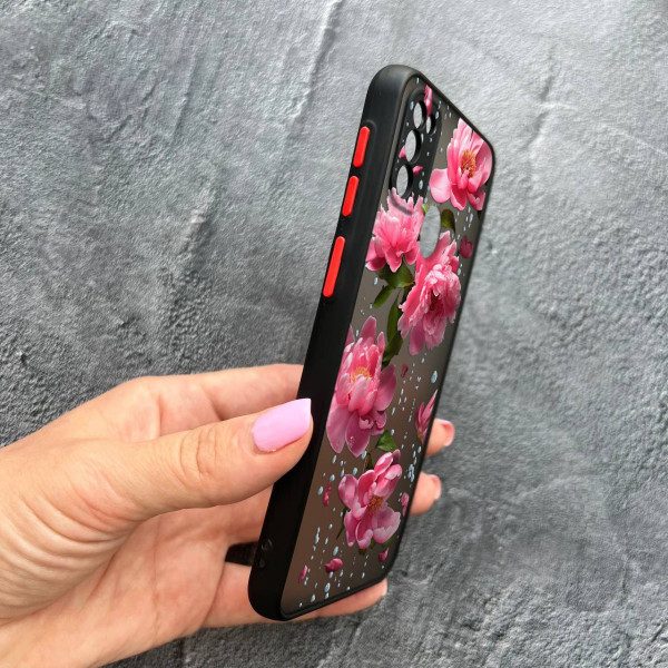 Чехол для Samsung Galaxy M30s / M21 с защитой камеры с цветами и дождем