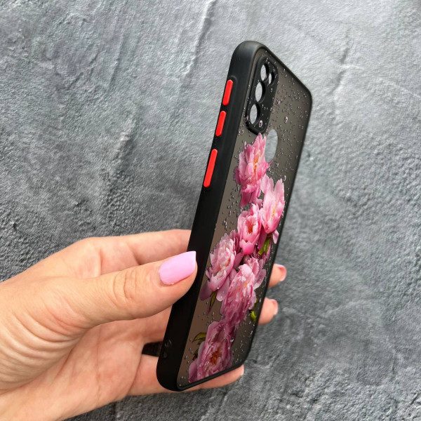 Чехол для Samsung Galaxy M30s / M21 с защитой камеры с цветами и каплями