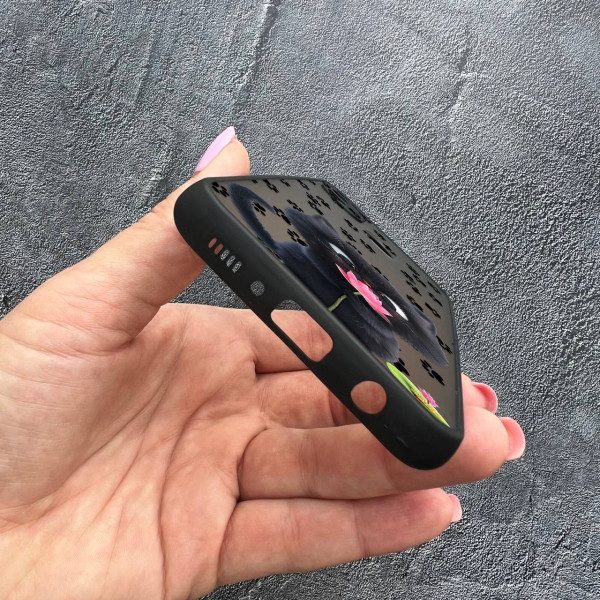 Чехол для Samsung Galaxy M30s / M21 с защитой камеры детский с котом и цветком