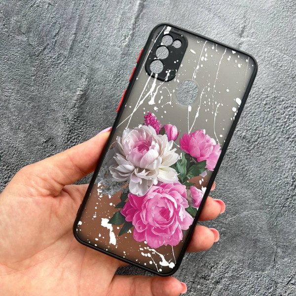 Чохол для Samsung Galaxy M30s / M21 з захистом камери з квітами півонії класичні