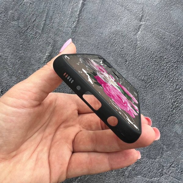 Чехол для Samsung Galaxy M30s / M21 с защитой камеры с цветами пионы классические