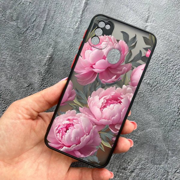 Чохол для Samsung Galaxy M30s / M21 з захистом камери з квітами півоніями крупними
