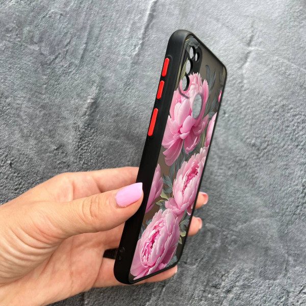 Чохол для Samsung Galaxy M30s / M21 з захистом камери з квітами півоніями крупними