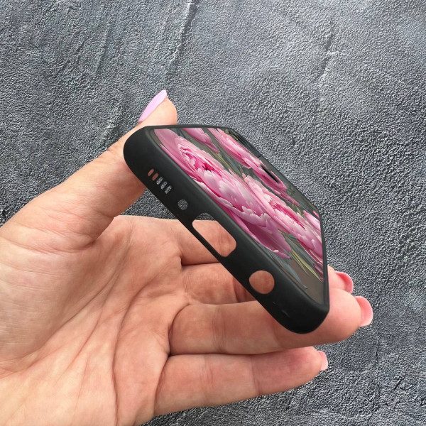 Чехол для Samsung Galaxy M30s / M21 с защитой камеры с цветами пионами крупными