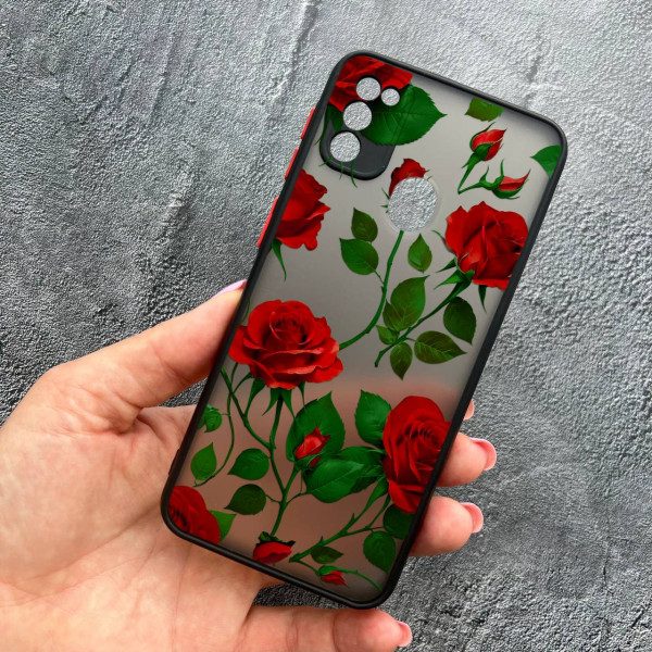 Чохол для Samsung Galaxy M30s / M21 з захистом камери з квітами червоні троянди