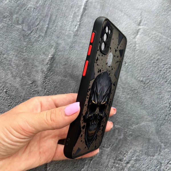 Чехол для Samsung Galaxy M30s / M21 с защитой камеры с черепом в кубе