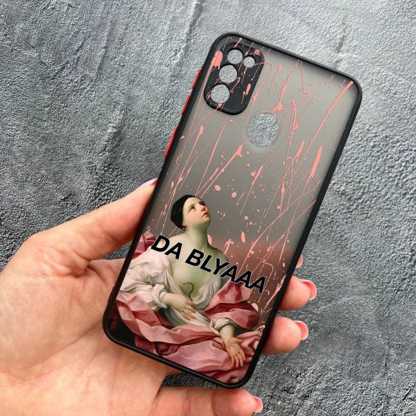 Чехол для Samsung Galaxy M30s / M21 с защитой камеры кастомный с юмором