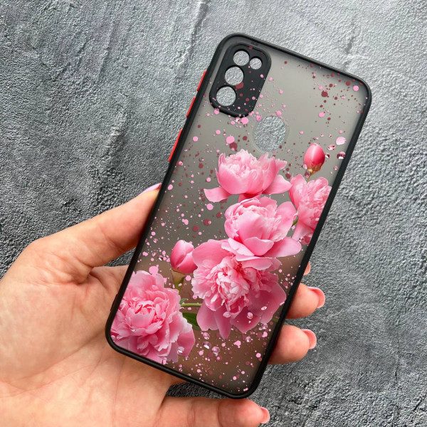 Чехол для Samsung Galaxy M30s/M21 с защитой камеры пионы весенние