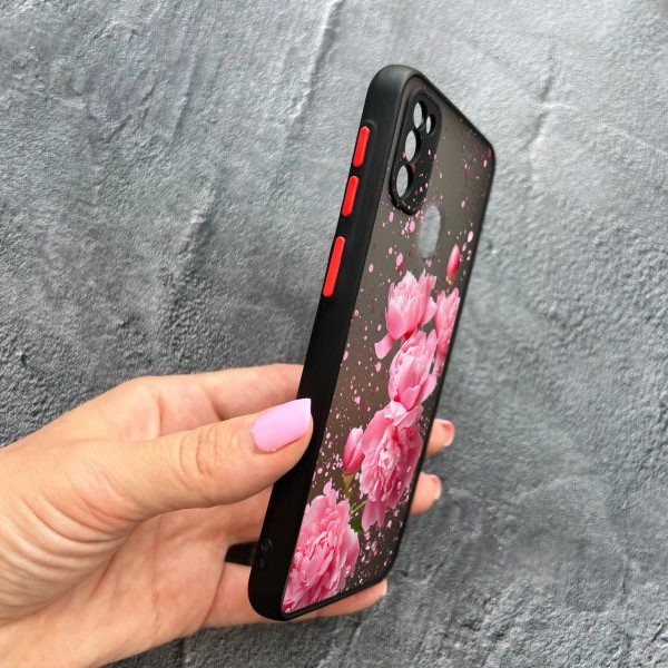 Чехол для Samsung Galaxy M30s/M21 с защитой камеры пионы весенние