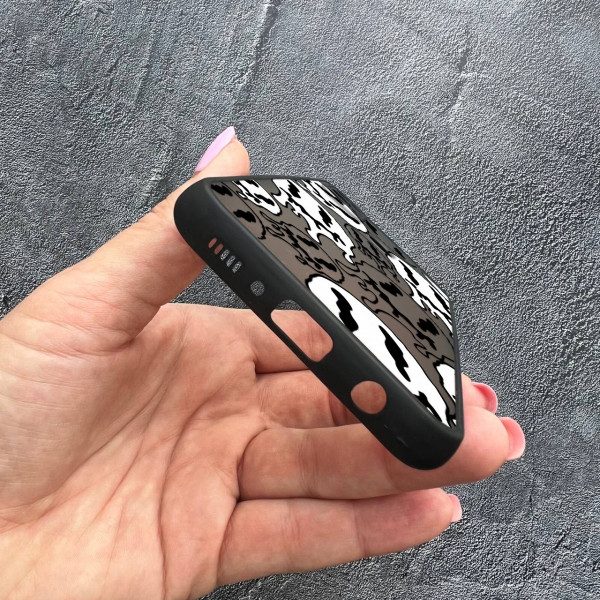Чехол для Samsung Galaxy M30s/M21 с защитой камеры призраки-смайлики белые