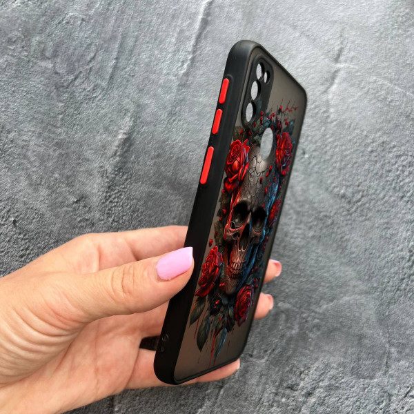 Чохол для Samsung Galaxy M30s / M21 з захистом камери череп в трояндах