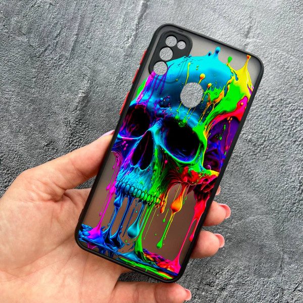 Чохол для Samsung Galaxy M30s / M21 з захистом камери череп кольоровий