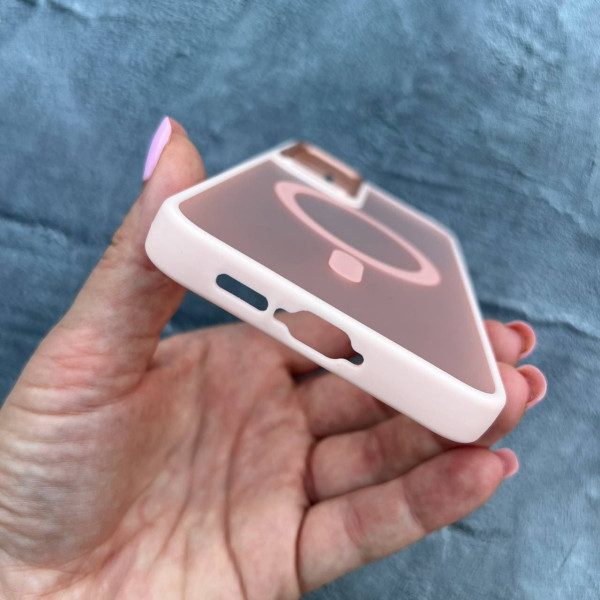 Чехол для Samsung Galaxy A55 с MagSafe персикового цвета