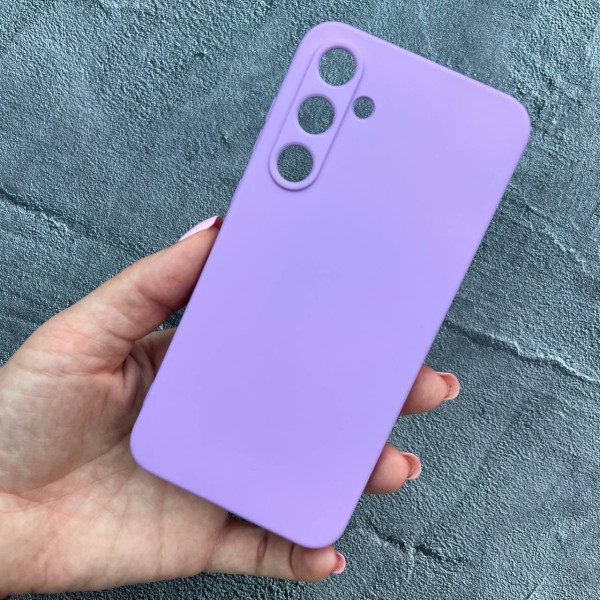 Чехол для Samsung Galaxy A55 с защитой камеры софт-тач лавандовый