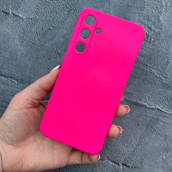 Чохол для Samsung Galaxy A55 з захистом камери софт-тач яскраво-рожевий (колір барбі) 