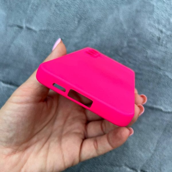 Чехол для Samsung Galaxy A55 с защитой камеры софт-тач ярко-розовый (цвет барби)