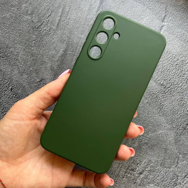 Чохол для Samsung Galaxy A35 із захистом камери софт-тач зелений