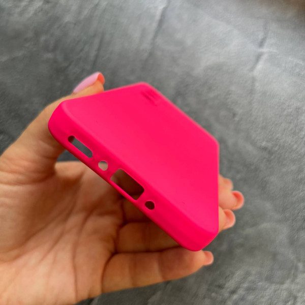 Чехол для Samsung Galaxy A35 с защитой камеры софт-тач ярко-розовый (цвет барби)
