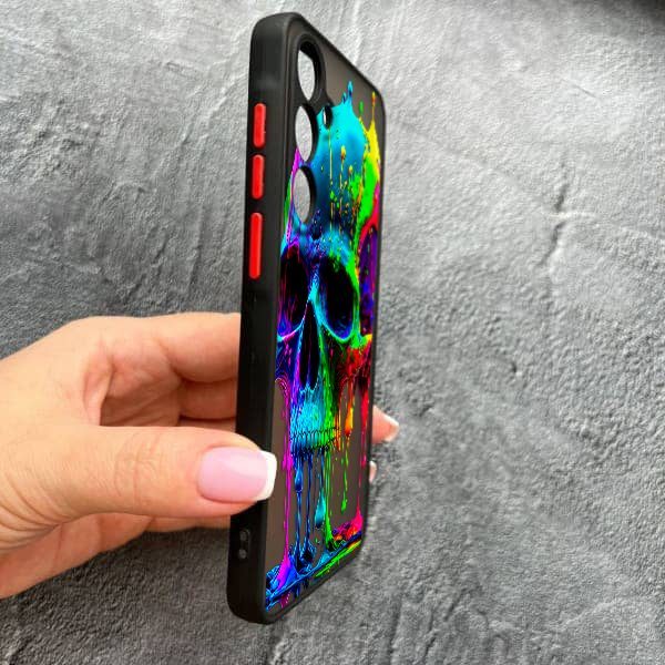Чохол для Samsung Galaxy A55 з захистом камери череп кольоровий