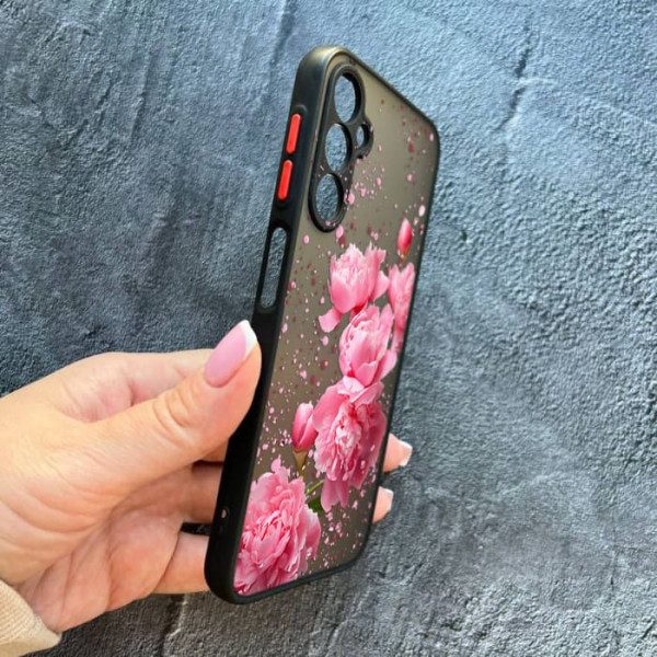 Чохол для Samsung Galaxy A25 з захистом камери півонії весняні