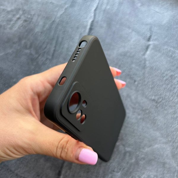 Чехол для Xiaomi Redmi Note 12S с защитой камеры софт-тач черного цвета