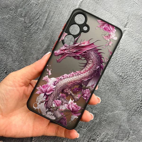 Чохол для Samsung Galaxy A34 з захистом камери рожевий дракон