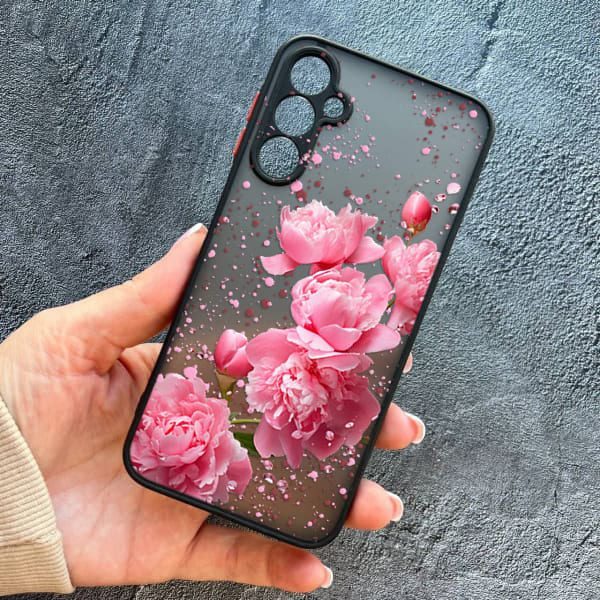 Чехол для Samsung Galaxy A24 с защитой камеры пионы весенние