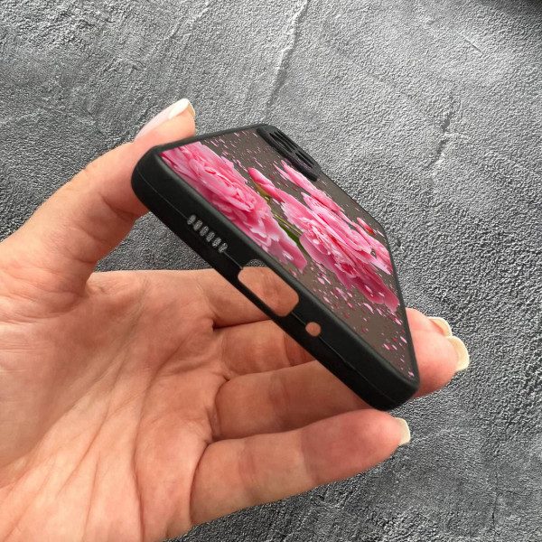 Чехол для Samsung Galaxy A73 5G с защитой камеры пионы весенние