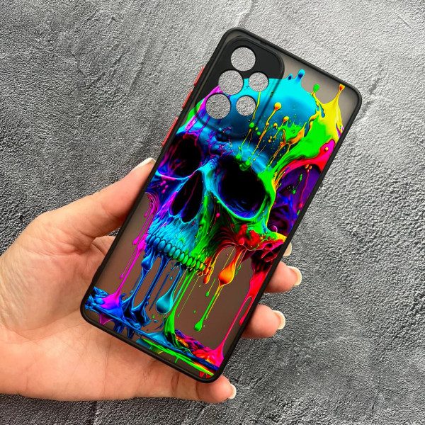 Чохол для Samsung Galaxy A32 (A326B) 5G з захистом камери череп кольоровий