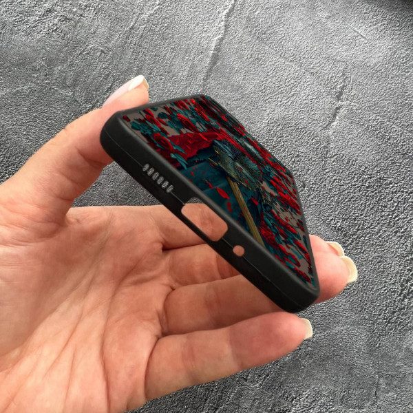 Чехол для Samsung Galaxy A23 с защитой камеры рыцарь в розах