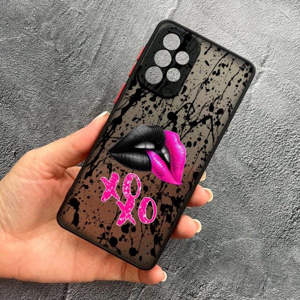 Чехол для Samsung Galaxy A13 4G с защитой камеры губы xoxo