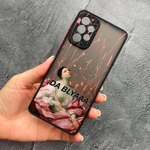 Чехол для Samsung Galaxy A72 4G / A72 5G с защитой камеры кастомный с юмором