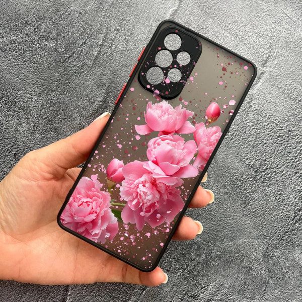 Чехол для Samsung Galaxy A72 4G / A72 5G с защитой камеры пионы весенние