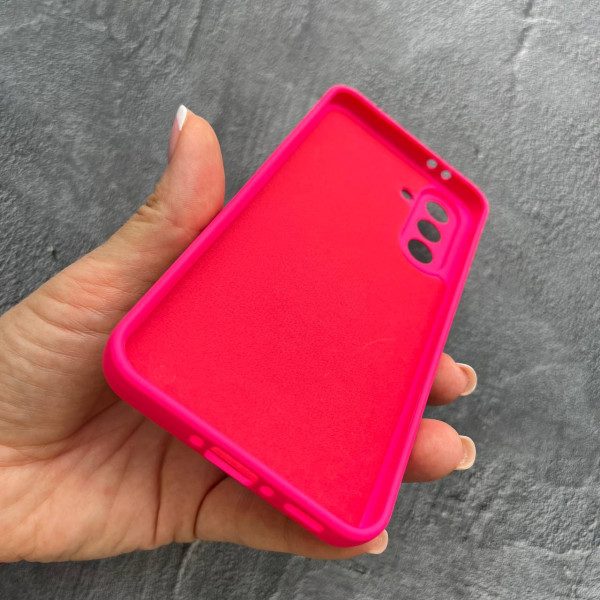 Чехол для Samsung Galaxy A36 с защитой камеры софт-тач ярко-розовый (цвет барби)