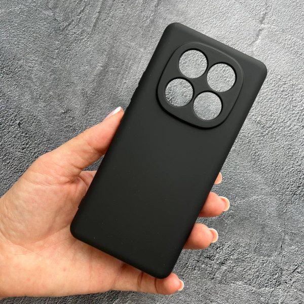 Чехол для Xiaomi Redmi Note 14 Pro 5G с защитой камеры софт-тач черный