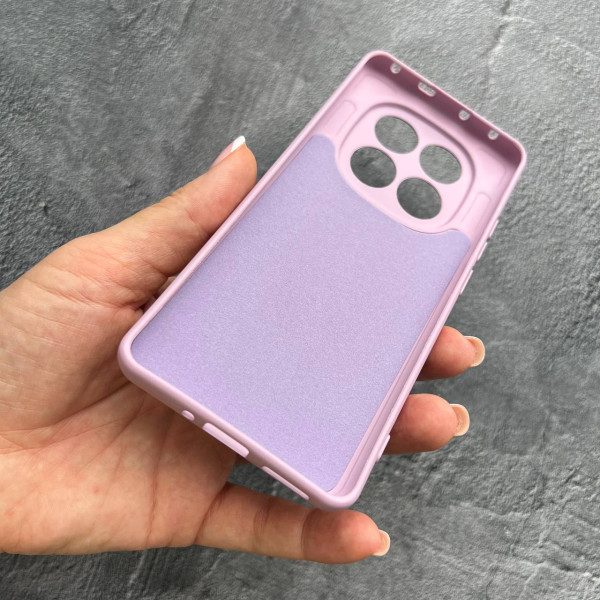 Чехол для Xiaomi Redmi Note 14 Pro 5G с защитой камеры софт-тач лиловый