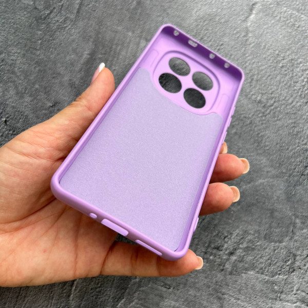 Чехол для Xiaomi Redmi Note 14 Pro 5G с защитой камеры софт-тач лавандовый