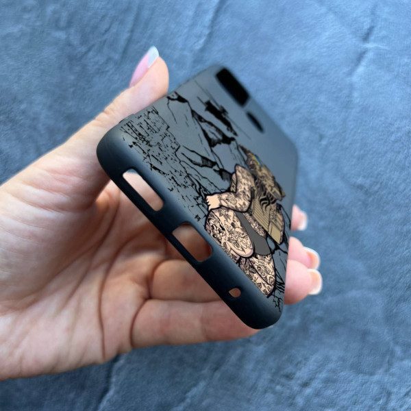 Чехол для Motorola G60 военная девушка