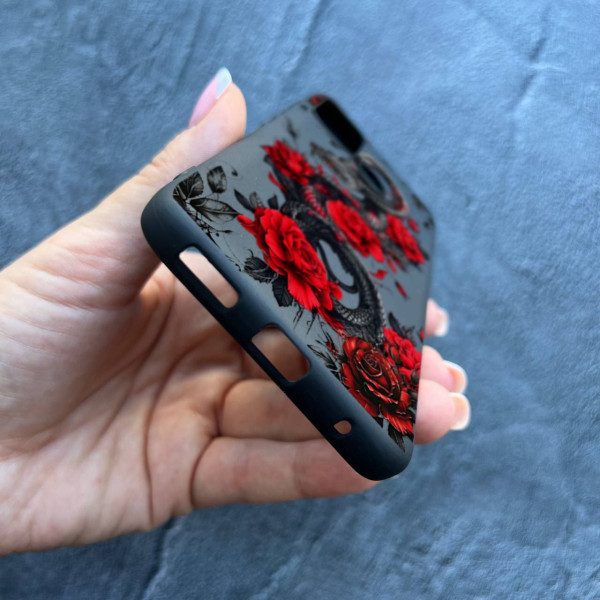 Чехол для Motorola G60 со змеей в цветах