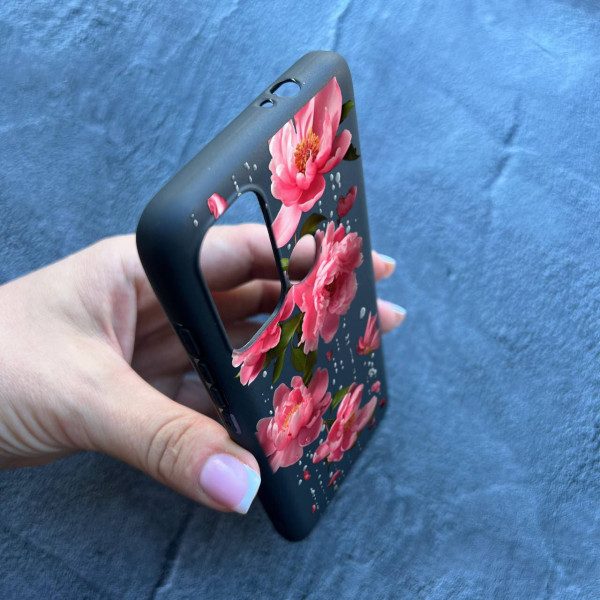 Чехол для Motorola G60 с цветами и дождем