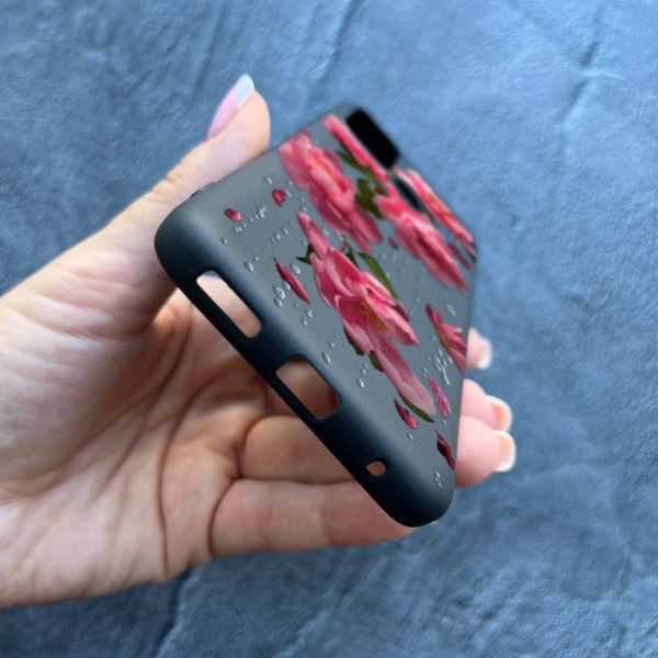Чехол для Motorola G60 с цветами и дождем