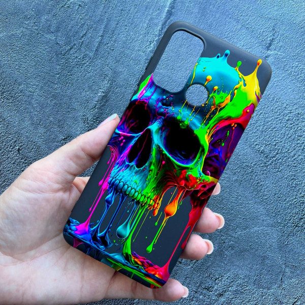 Чохол для Motorola G60 череп кольоровий