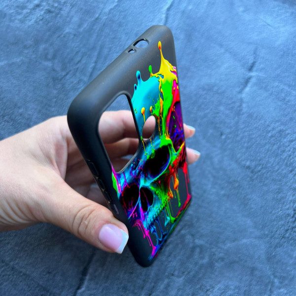 Чохол для Motorola G60 череп кольоровий