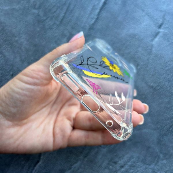 Чехол для Motorola G60 с защитой камеры противоударный прозрачный силиконовый патриотический чехол с надписью сильная