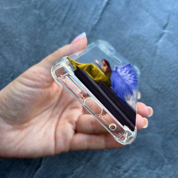 Чехол для Motorola G60 с защитой камеры противоударный прозрачный силиконовый патриотический чехол ангел с крыльями
