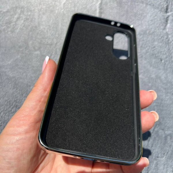 Блестящий чехол с пайетками для Samsung Galaxy A36 серебряный