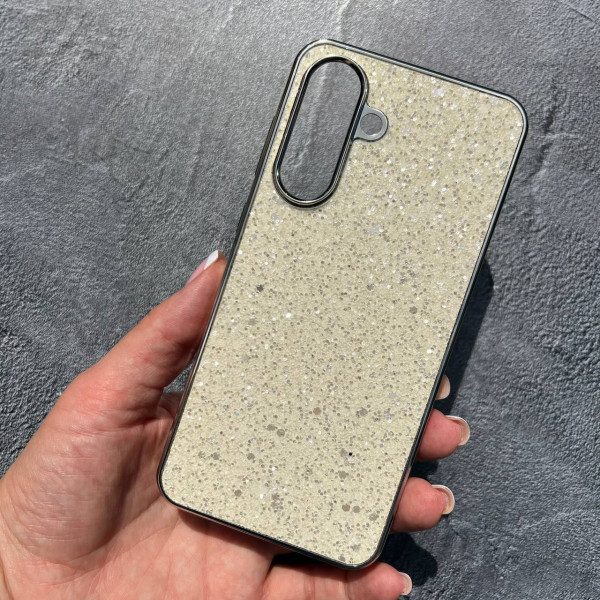 Сверкающий чехол с пайетками для Samsung Galaxy A56 белый